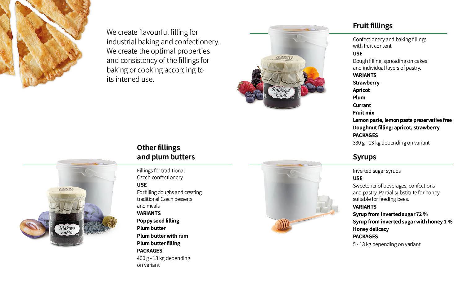 Confectionery fillings and syrups