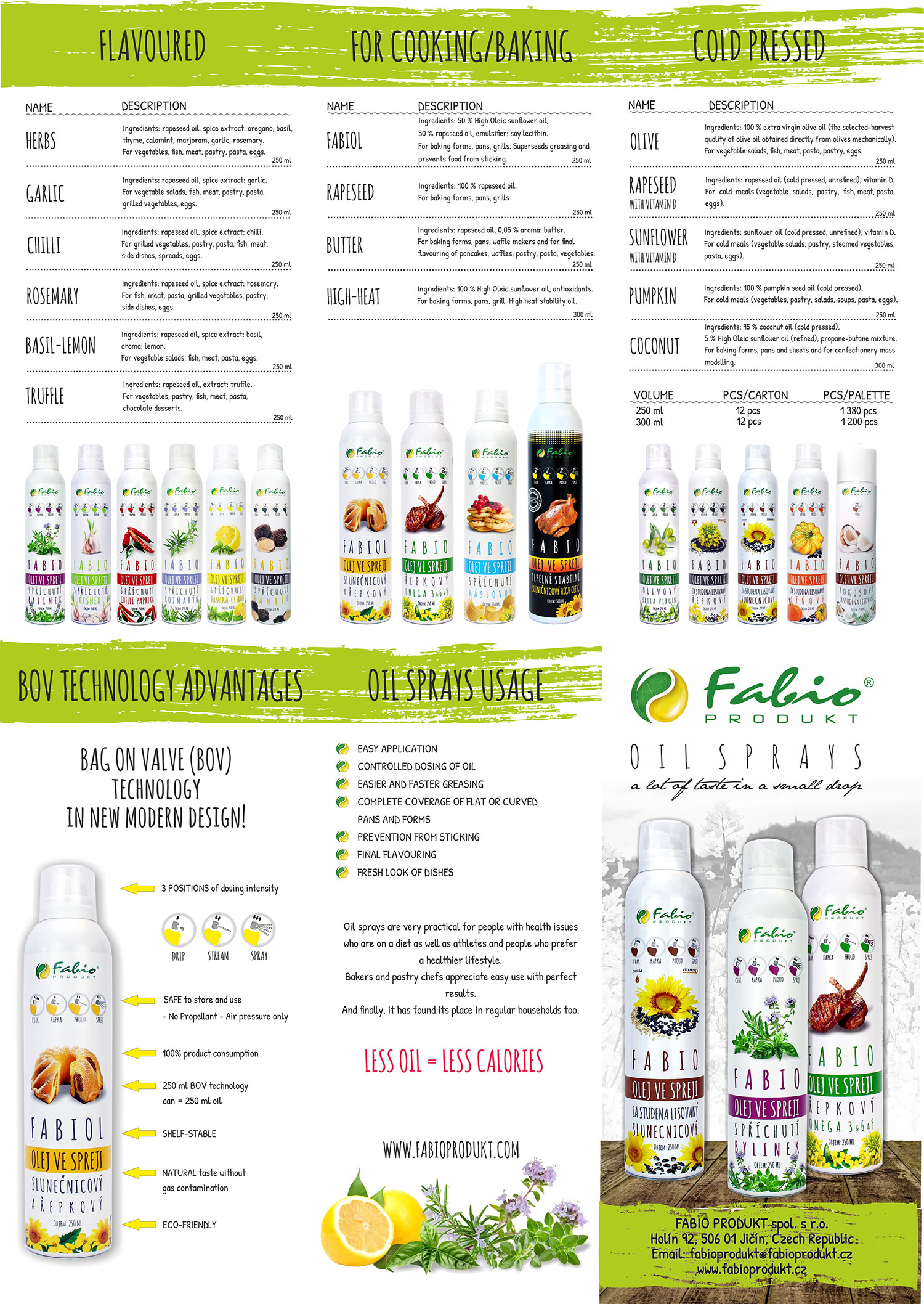 oils in spray